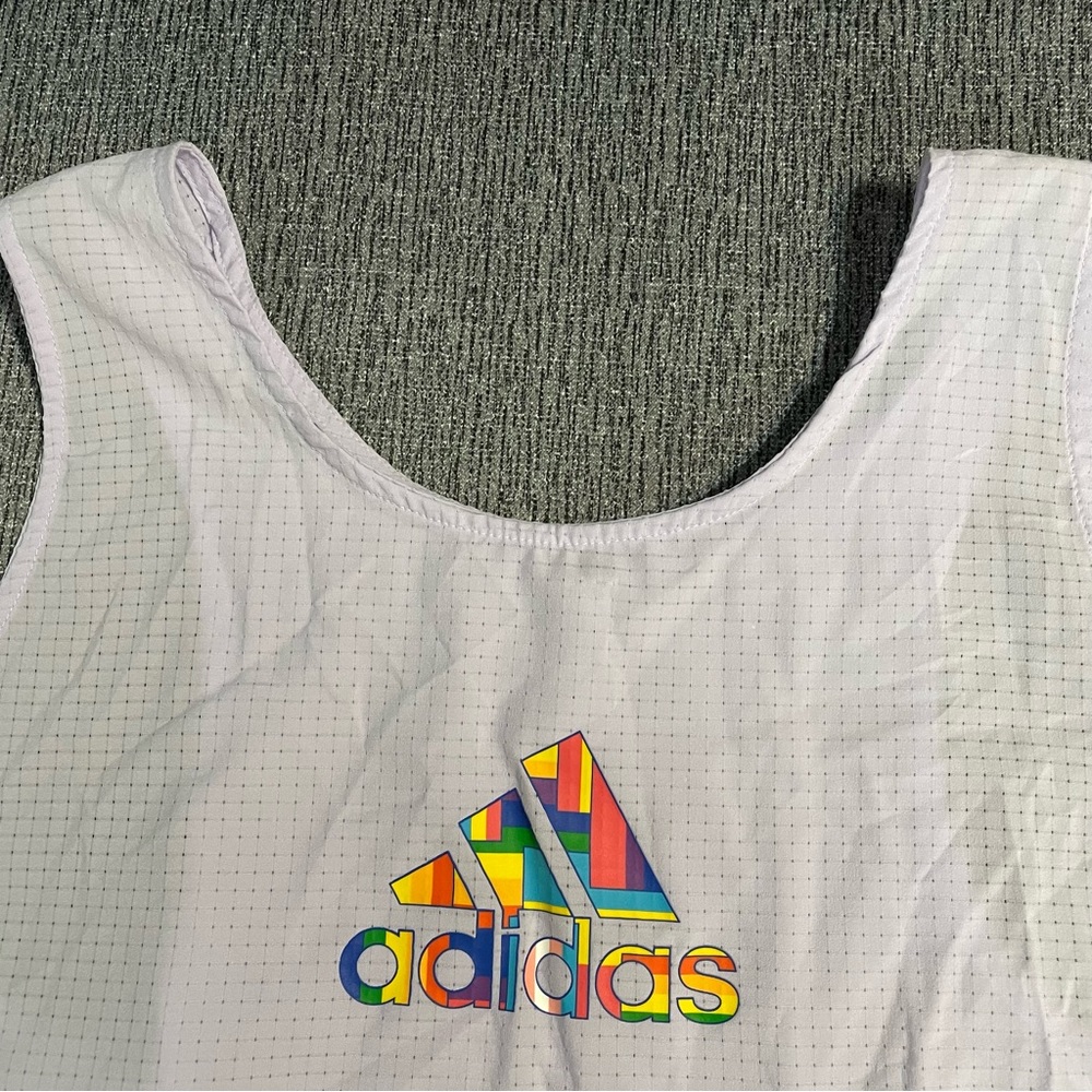 Adidas Women’s Pride Tech Crop Tank Top - Picture 6 of 16